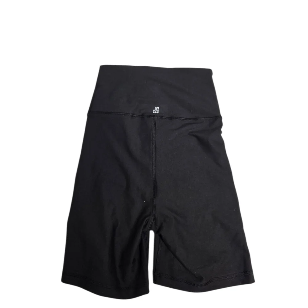 WE WORE WHAT black lace up high waist‎ stretch biker workout shorts XS
